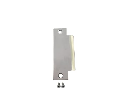 QCAA Steel Filler Plate for ANSI Strike, T-Shape Strike, Cylindrical Lock Prep, 4-7/8" x 1-1/4", Nickel, 1 Pack, Made in Taiwan - color: Nickel, size: 1 Pack