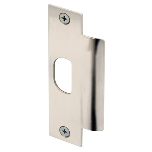 Prime-Line U 11199 Door Strike, Commercial, ASA 1-1/4 x 4-7/8 In. with Screws, Satin Nickel Finish (Single Pack)