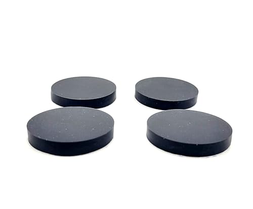 1 1/2" Round Silicone Rubber Bumper Feet 1/4" Thick Adhesive Backed Pads for Furniture Appliances and Equipment Non Slip Waterproof Spacers (12 Pack)