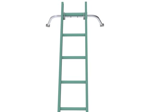 Ladder Stabilizer,Heavy Duty Aluminum Extended Ladder Accessory for Roof Gutter Guard Cleaning Tools,Ladder Stand-Off Wing Span/Wall Ladder Hooks with Non-Slip Rubber Bottom pad.(Patent) - color: Silver Gray-Aluminum