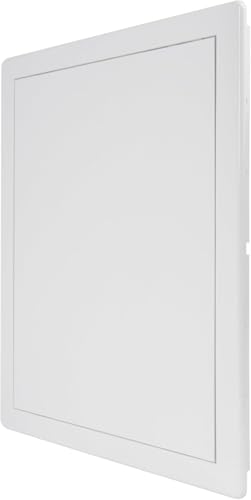 Vent Systems White ABS Plastic Access Panel 10 x 13 Inch (Cut-Out) - Access Door for Drywall, Wall, Ceiling - Electrical, Plumbing Service Wall Hole Cover - Inspection Door - 11 x 13.7 Inch (Outer) - size: 10 X 13 Inch / 250 X 330 Mm