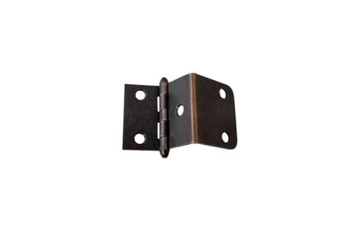 QCAA Durable Steel Semi-Concealed Hinge for Box, Chest & Cabinet, 1-1/2" Width x 1.2 mm Thickness, Antique Copper, 4 Pack, Made in Taiwan - color: Antique Copper, size: 4 Pack (1-1/2" x 1.2mm)