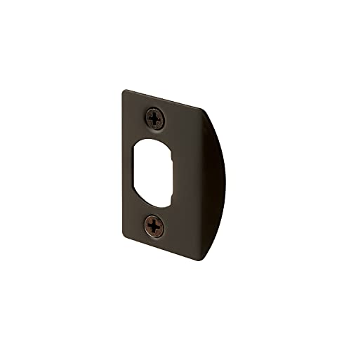 Prime-Line E 2516 Door Latch Strike Plate, Steel Construction, Classic Bronze Finish (2 Pack) - color: Classic Bronze