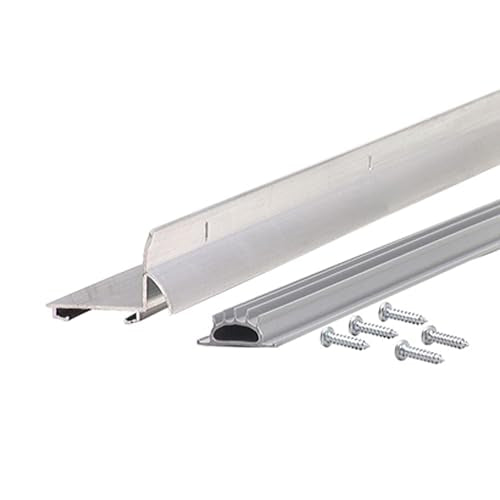 M-D Building Products 06015 36 in. Silver Aluminum L-Shape Screw-on Under Door Seal - color: Silver