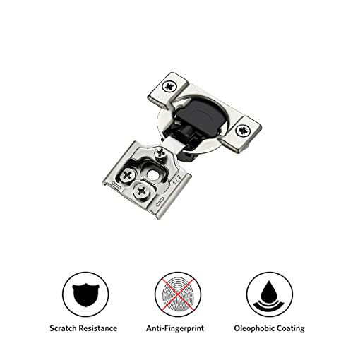 Ravinte 2 Pack 1 Pair 1/2 inch Overlay Soft Close Kitchen Cabinet Hinges Stainless Steel Adjustable Kitchen Hinges Satin Nickel Cabinet Hardware - size: 1/2 inch Overlay