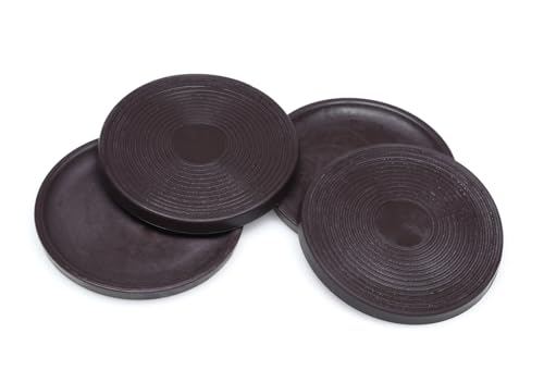 Slipstick Universal Non Slip Rubber Protector Pads (Set of 4) 3 Inch Round Gripper Pads to Prevent Sliding and Protect Hard Surfaces, Brown, CB755 - size: 3 Inch