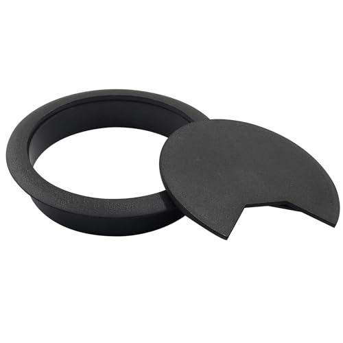 Bivethoi 3pcs 3.15 inch Desk Wire Cord Cable Grommets Hole Cover for Office PC Desk Cable Cord Organizer Plastic Cover Black - size: 3.15 inch