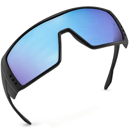 MAXJULI Z87 Wrap Around Sports Sunglasses with Side Shield for Men TR90 Ultralight UV400 Protection Safety Glasses 8704