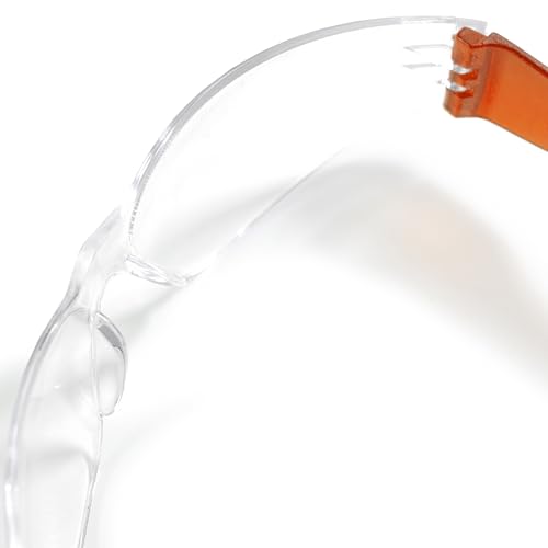 JORESTECH Safety Glasses, ANSI Z87+ Compliant, Impact-Resistant Polycarbonate Lenses, UV Protection, Anti-Scratch Coating, 12-Pack - color: Orange