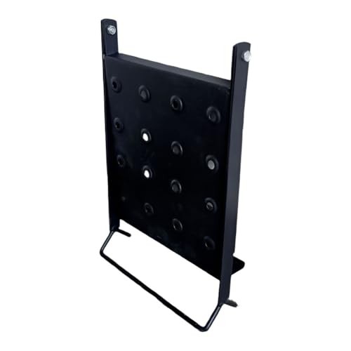Anti-Slip Folding Ladder Work Platform, Heavy Duty Iron Step Stand with 330lb Capacity, Portable Paint Tray and Tool Holder for Construction and DIY