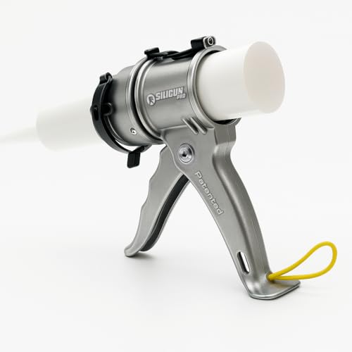 SILIGUN™ PRO Compact 24:1 Caulking Gun - No Drip Caulk Gun - Patent Design - Lightweight Aluminum Frame - Works with all 10 oz Tubes (SILIGUN PRO) - color: Siligun Pro