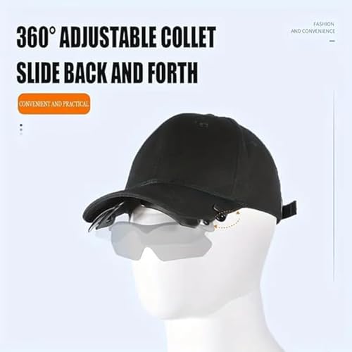 Clip Cap Sports Sunglasses, Clip on Sunglasses Outdoor Polarized Clip Cap Golf Cycling Fishing Sunglasses for Men - color: Blue