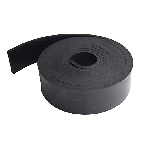 DOBTIM Neoprene Rubber Strips 1/4 (.250)" Thick X 2" Wide X 10' Long, Solid Rubber Rolls Use for Gaskets DIY Material, Supports, Leveling, Sealing, Bumpers, Protection, Abrasion, Flooring, Black - size: 2" X 10', style: .250" thick (No Adhesive)