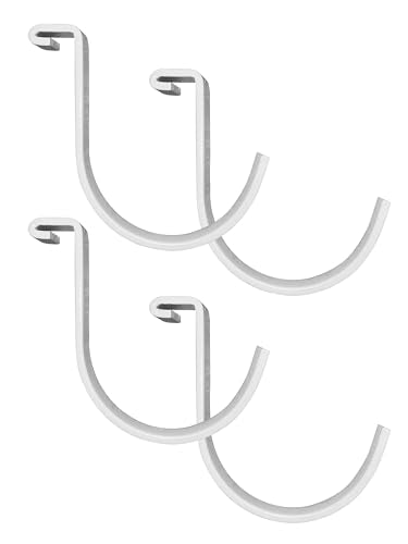 Mr.Racks Sports Utility Hooks, Pack of 2 (4, White) - color: White
