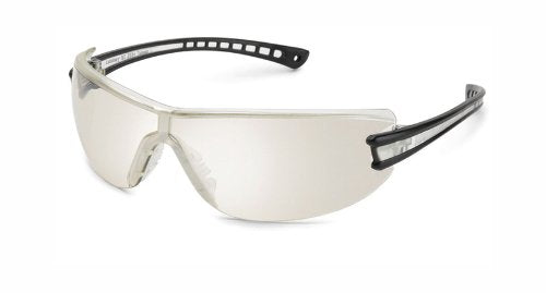 Gateway Safety 19GB0M Luminary Wraparound Eye Safety Glasses with Temple Technology, Clear In/Out Mirror Lens, Black Temple, Clear Inset - color: Clear in/Out Mirror Lens, Black Temple, style: Clear Inset