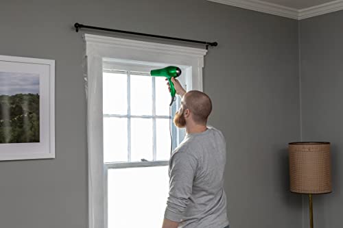 Duck Brand Window Insulation Kit - Winter Seal Kit Fits up to 10 Windows - Rolled Shrink Film Cuts to Size for Easy Indoor Installation - Tape Included - 62 in. by 420 in.- Clear - size: 10 windows