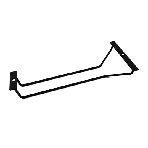 10.8 Inch Black Wine Glass Rack, Under Cabinet Wine Glass Holder Stainless Steel Stemware Rack - Hanging Stemware Holder for Cabinet Kitchen Bar, Set of 4 - color: Black, size: 10.8 Inch 4 Pack