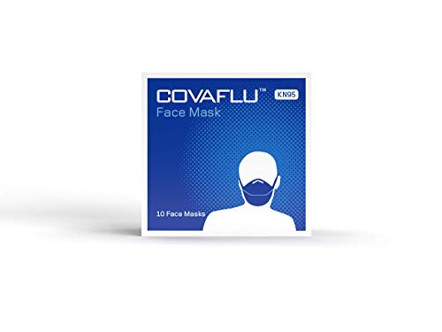 Covaflu KN95 Face Masks, White Face Mask Pack of 10 | KN95 Masks for Adults, Disposable Mask for Daily Use & Travel, Dust & Pollen Protection - Comfortable Fit with Loops