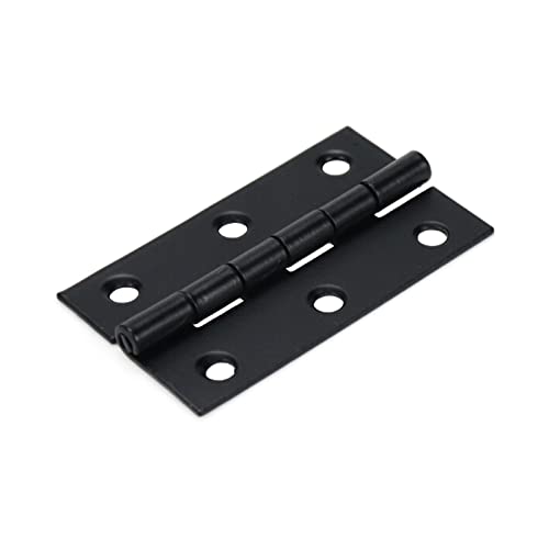Antrader 2" Black Folding Hinges Mini Cabinet Hinges with Screws for Cabinet Drawers Jewelry Box, 12 Pack - color: Black, size: 2" x 1.1", 12pcs