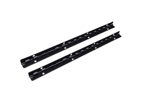 QCAA 90 Degree Stop Long Piano Hinge, Durable Steel Box Case Hinge, 150 mm x 9 mm(5.91" x 0.35"), Matte Black, Made in Taiwan, 2 Pack - color: Matte Black(5.91"), size: 2 Pack