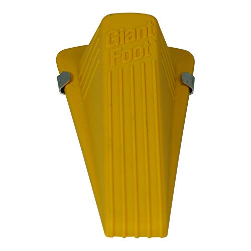 Master Caster Giant Foot Magnetic Doorstop, No-Slip Rubber Wedge, 3.5w X 6.75d X 2h, Yellow