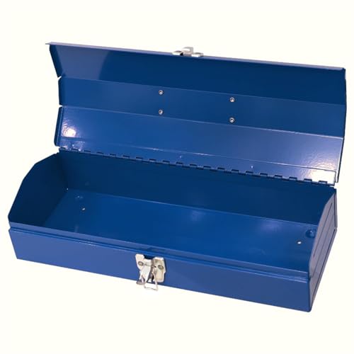 2PCS Portable Tool Box, Metal Tool Box, 4 Non-Slip Foot Pads, Ideal for Trailer, Mechanic, DIY-ers, Car Toolbox, Workshops, Garages, Repair Shops,Blue - size: 2P-16in-Blue