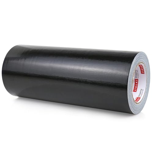 Wide Duct Tape 12 Inch, Industrial Grade 30Yards (90 ft) Wide Tape Duct, 9 Mil Heavy-Duty, Waterproof, Strong, Flexible, No Residue, for Crafts & Home Improvement (Black, 12'' x 90ft) - color: Black, size: 12'' x 90ft