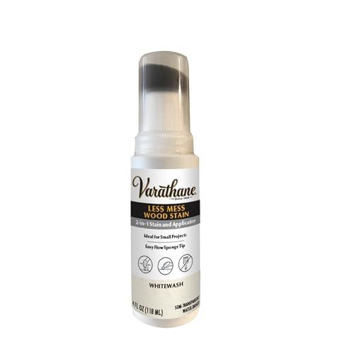 Varathane 385685-4PK Less Mess Wood Stain and Applicator, 4 oz, Whitewash, 4 Pack - color: Whitewash, size: 4 Ounce (Pack of 4)