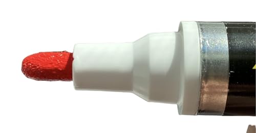Enamel Paint Markers MPD-15 | RED - 1 Pack | Permanent Marks on Metal, Glass, Rubber, Plastic & more, Waterproof UV Resistant - color: Red