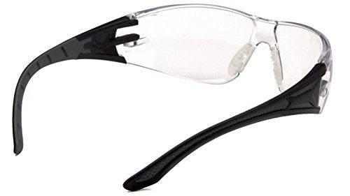 Pyramex Endeavor Plus Safety Glass Black/Gray Frame With Foam Padding Clear H2MAX Anti-fog Lens - color: Black/Grey Frame, Clear Anti-fog Lens, style: Standard