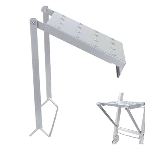 Ladder Tool Shelf - Adjustable Work, Steel Tray Panel, Foldable Storage Support, Multiuse Accessory Attachment | Convenient Organizer Enhancing Efficiency for Mechanics, Painters