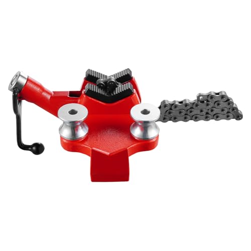 VEVOR Heavy-Duty Pipe Chain Vise, 1/8" - 5" Pipe Capacity, 26" Rugged Chain & Cast Iron Base, Hitch Mount Vise Plate Holder With Adjustable Height - Fits 2 inch x 2 inch Receiver - size: 1/8" - 5" Hitch Mount
