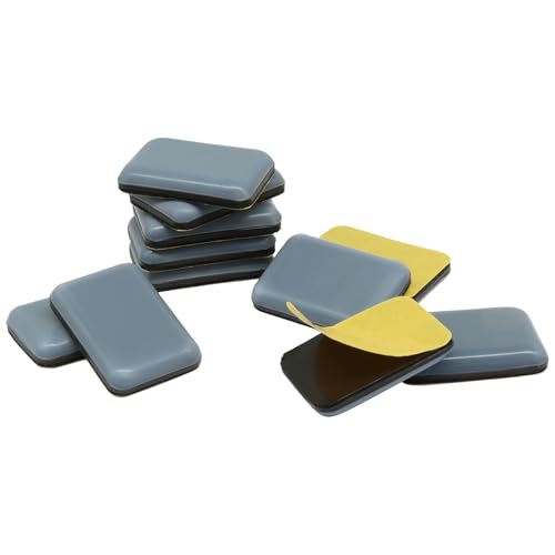 Piutouyar 20 Pcs Rectangle Furniture Slider Gliders Pad, Self-Adhesive Furniture Movers Slider Carpet Floor Protector Pads for Chair, Table, Sofa, Desk Moving Pads(35 x 25 mm) - size: 35x25mm