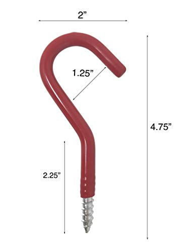 Tetra-Teknica Hardware Screw-in Garage Storage Ceiling Hooks, 12 per Pack