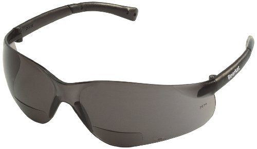 MCR Safety Glasses BearKat BKH10G Gray Polycarbonate lenses, UV light protective eyewear with Scratch Resistant Duramass Technology, Bifocal Safety Glasses 1.0 Diopter - color: Gray Lens, size: 1.0 Diopter