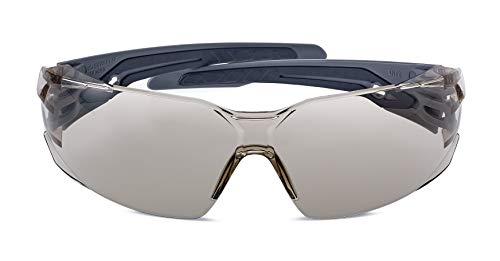 bollé Safety SILEX + with PLATINUM Coating Offering Superb protection (UVA/UVB, scratch, fog) – SILEXPCSP, grey and black frame, one size - color: Grey and Black Frame