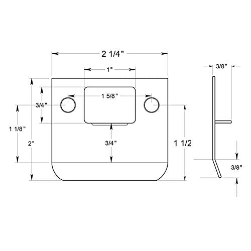 "Nuk3y SP2 Extended Lip Strike Plate (2"" x 2-1/4"", Oil Rubbed Bronze)" - color: Oil Rubbed Bronze, size: "2"" x 2-1/4"""