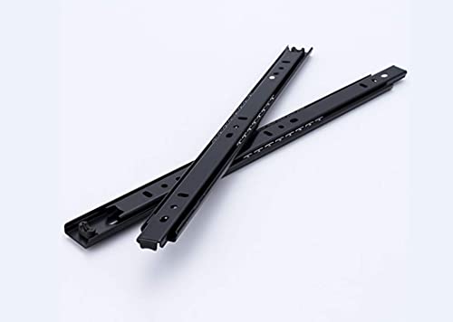 WANLIAN 1 Pair Drawer Slides 14 Inch 2 Fold Heavy Duty Ball Bearing Full Extension Under-Mount Sliding Drawer Slides - size: 2 Fold 14 Inches