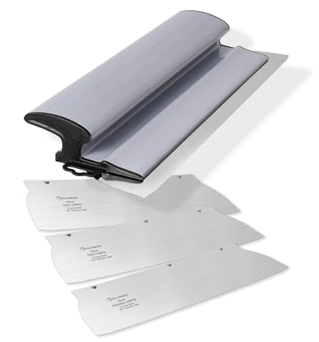 ROLLINGDOG 18 Inch Skimming Blade - 2pcs 0.5mm and 2pc 0.3mm Stainless Steel, Finishing Tools for Smoothing Wall and Ceiling - size: 18" Skimming Blade