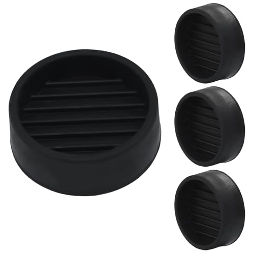 BokWin 1.5x1.5 Inch Round Rubber Furniture Pads (4 Pack) - Strong Grip Non Slip Cups, Secure Anti Slide Feet for Bed Couch Table Chair - Floor Protectors Stop Movement, Black - size: 1.5 x 1.5 inch
