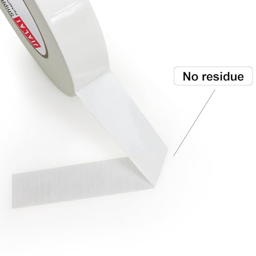 JIALAI HOME Industrial Grade White Duct Tape, 1 inch x 60 yds, HeavyDuty, Flexible, No Residue, All-Weather Waterproof Tape, UV Resistant for Crafts & Home Improvement - color: White