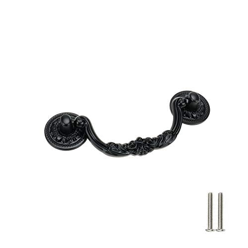 Geesatis 10 Pcs Vintage Swing Drop Bail Black Aluminum Alloy Cabinet Pulls, 125 x 32 x 43 mm / 4.9 x 1.26 x 1.7 inch - style: I