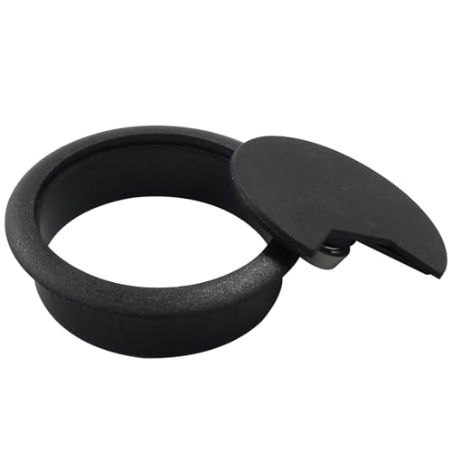 Bivethoi 4pcs 2 inch Desk Wire Cord Cable Grommets Hole Cover for Office PC Desk Cable Cord Organizer Plastic Cover Black - size: 2 inch
