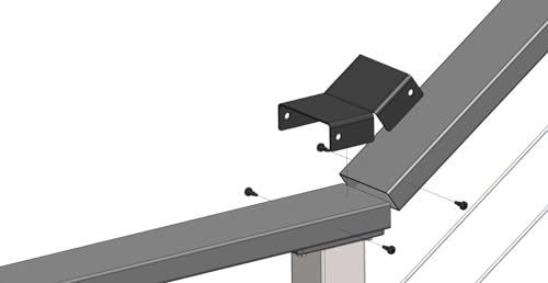 CityPost Black Rectangular Commercial Deck-to-Stair Railing Sleeve - size: Lower, style: Black Sleeve-Horiz To Stair