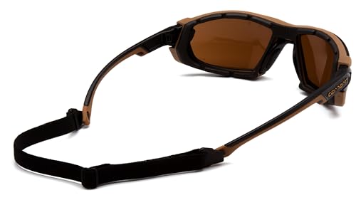Carhartt Gear CHB1018DTMP Toccoa™ Sandstone Bronze Anti-Fog Lens - One Size Fits All - Black/Tan - color: Sandstone Bronze H2max Anti-fog Lens/ Black-tan Frame