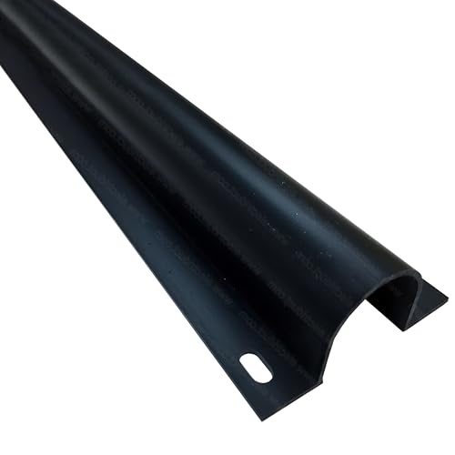 Electriduct 1" Plastic Flanged Wire Guard Cable Raceway - 45 Inch Stick - Black - color: Black - 1 Inch, size: 1 x 45IN Stick
