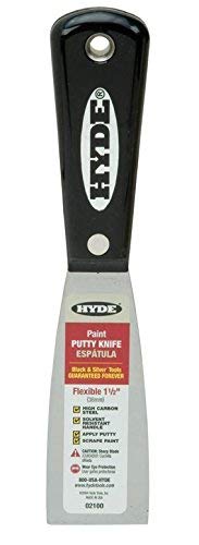Hyde Tools Black and Silver 02100 1.5 inch Flexible Putty Knife - Pack of 5