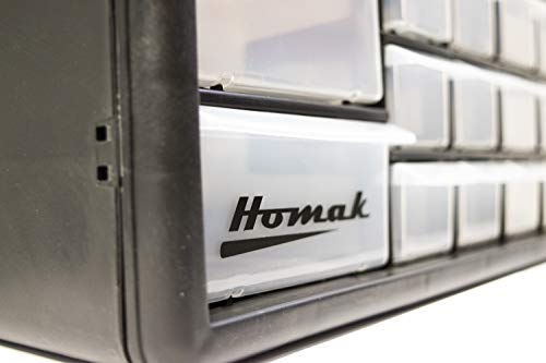 Homak 30-Drawer Parts Organizer, Black, HA01030102 - size: 30-Drawer