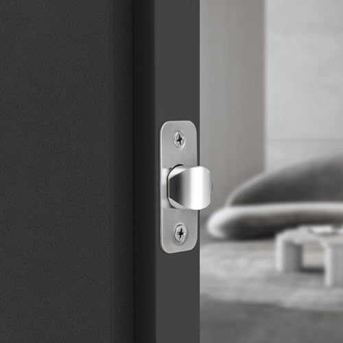 Adjustable Deadlatch 2-3/8'' or 2-3/4'', Keyed Entry Door Lock 45° Turning Angle Replacement Latch and Strike with Dust Box,Smart Door Lock Deadlatch