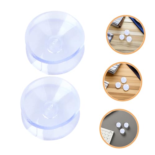 STOBOK 16pcs Table Top Bumper: Anti Slide and Scratch 35 Mm Transparent Non-Adhesive Rubber Pads for Table Top Spacer to Avoid The Movement of Glass - size: 3.50X3.50X1.00CM